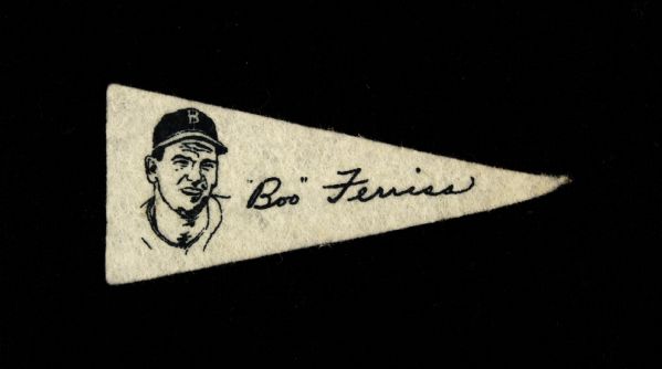 1950 Boo Ferriss Boston Red Sox American Nut & Chocolate Pennant 