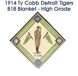 1914 Ty Cobb Detroit Tigers B18 Blanket - White Infield Variation Blazer