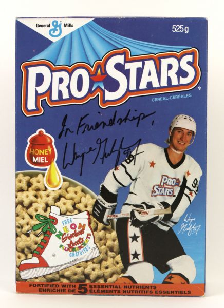 1991 Wayne Gretzky Los Angeles Kings Signed Pro Stars Cereal Box - JSA 