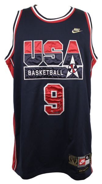 1992 Michael Jordan Chicago Bulls Signed Team USA Jersey Special Gold Jersey 193/209 - UDA Hologram & Certificate 