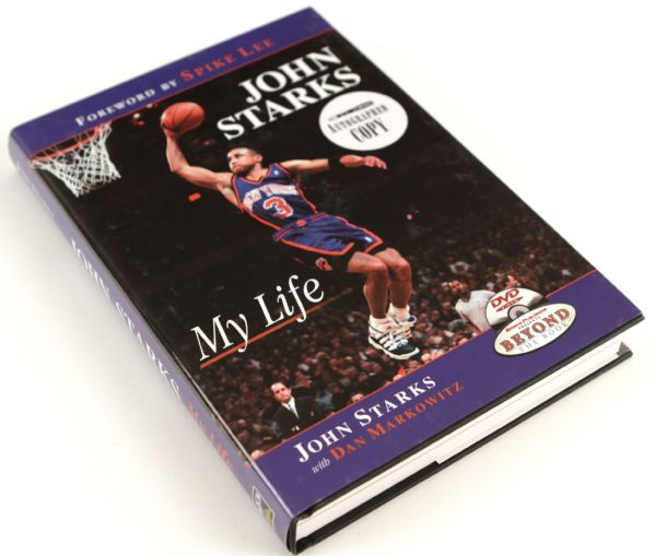 2004 John Starks New York Knicks Signed My Life Hardcover Book w/Bonus DVD - JSA