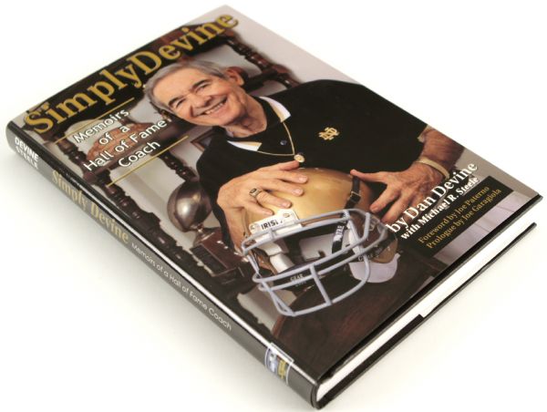2000 Dan Devine Notre Dame Green Bay Packers Simply Devine Signed Hardcover Book  - JSA