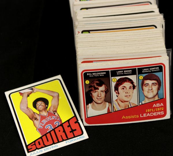 1972-73 Topps Basketball Near Complete Set w/ Dr. J Rookie 