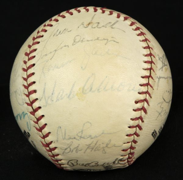 1960s Braves Multi Signed Baseball w/16 Sigs. Incl. Hank Aaron Hurricane Hazle Eddie Mathews - JSA 