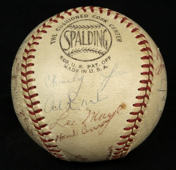1960 Milwaukee Braves Team Signed ONL (Giles) Baseball w/27 Sigs. Incl. Hank Aaron Warren Spahn Joe Adcock - JSA 