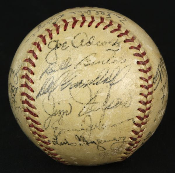 1953 Milwaukee Braves Team Signed ONL (Giles) Baseball w/21 Sigs. First Year in Milwaukee - JSA 
