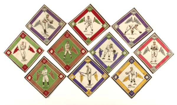 1914 B18 Blanket - Lot of 23 w/Ray Chapman Yellow Pennant Variation Willie Mitchell 