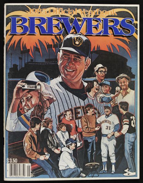 1985 Milwaukee Brewers Signed Team Yearbook w/20 Sigs. Incl. Bud Selig Robin Yount Paul Molitor Pete Vuckovich - JSA 