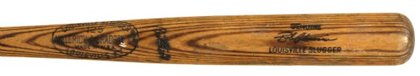 1973-75 Bob Glussio H&B Louisville Slugger Professional Model "Flare Knob" Game Used Bat (MEARS LOA)