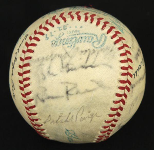 1970s Baseball Greats Multi-Signed OAL (MacPhail) Baseball w/27 Sigs. Incl. Waner Satchel Paige Charlie Gehringer Cool Papa Bell - JSA 