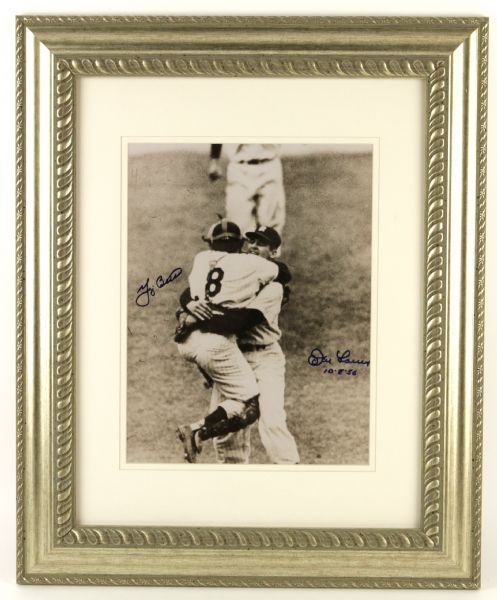 1990s Don Larsen & Yogi Berra New York Yankees Perfect Game Signed 18 1/2" x 22" Photo Display - JSA 