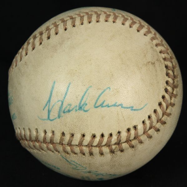 1975-76 Hank Aaron Milwaukee Brewers Multi Signed OAL (MacPhail) Baseball w/5 Sigs. - JSA 