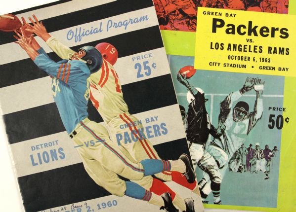 1960-63 Green Bay Packers Program - Lot of 2