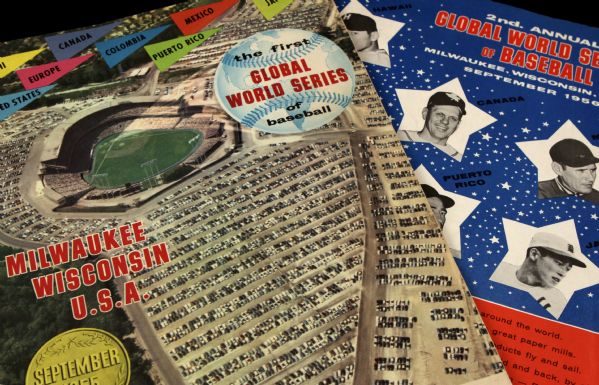 1955-56 Global World Series Program - Lot of 2 