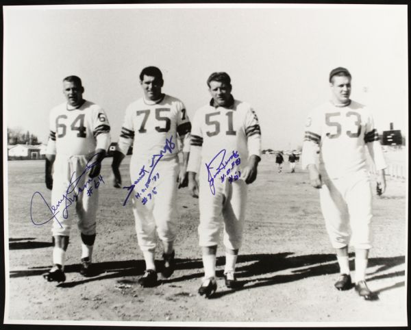 1960s Jerry Kramer Forrest Gregg Jim Ringo Green Bay Packers Signed 16" x 20" Photo - JSA