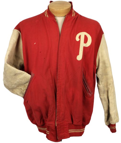 1960 Dallas Green #46 Philadelphia Phillies Game Worn Team Jacket - MEARS LOA 
