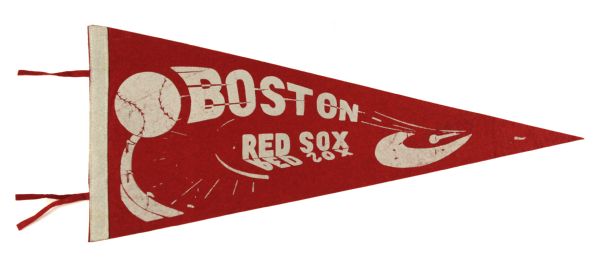 1940s-50s Boston Red Sox Full Size  27" Pennant 