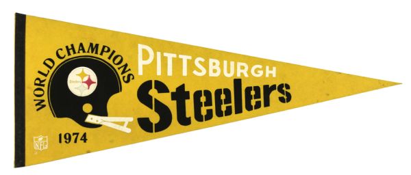1974 Pittsburgh Steelers World Champions Full Size Pennant 