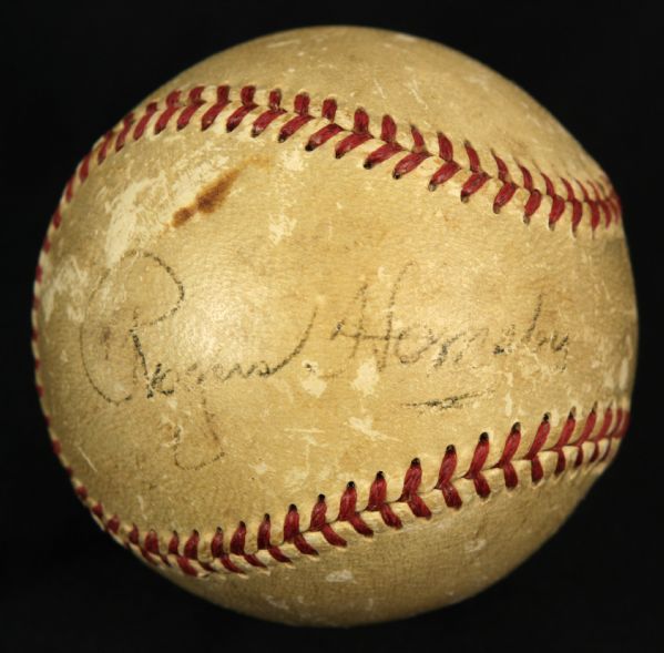 1934-51 Rogers Hornsby St. Louis Cardinals Single-Signed ONL (Giles) Baseball Tough Single - JSA 