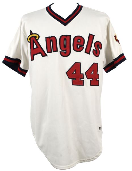 1984 Reggie Jackson California Angels Game Worn Home Jersey (MEARS A9.5) From his 500th HR Season