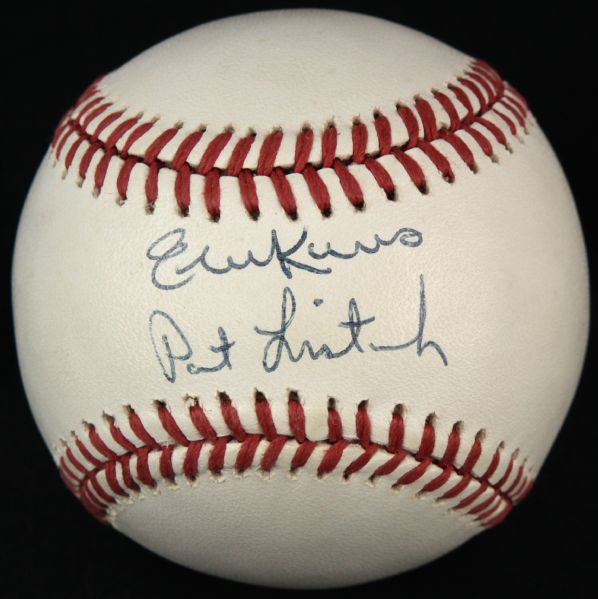 1991 Rookie of the Year Signed Baseball w/Pat Listach Milwaukee Brewers & Eric Karros Los Angeles Dodgers - JSA 