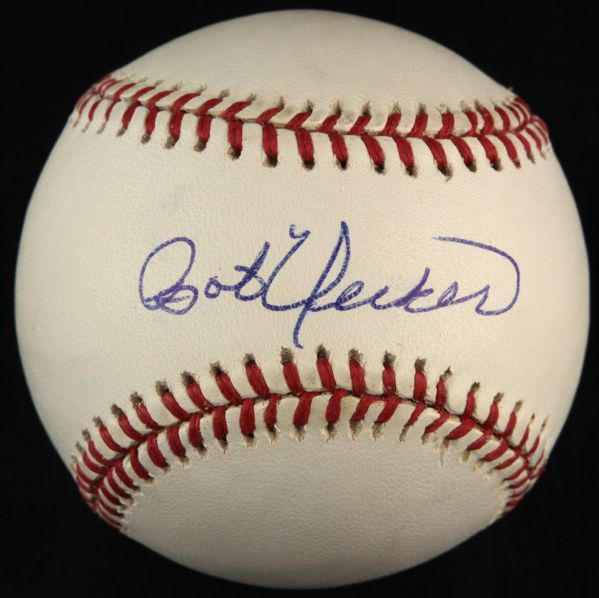 1994-2000 Bob Uecker Milwaukee Braves Single Signed OAL Budig Baseball (JSA)