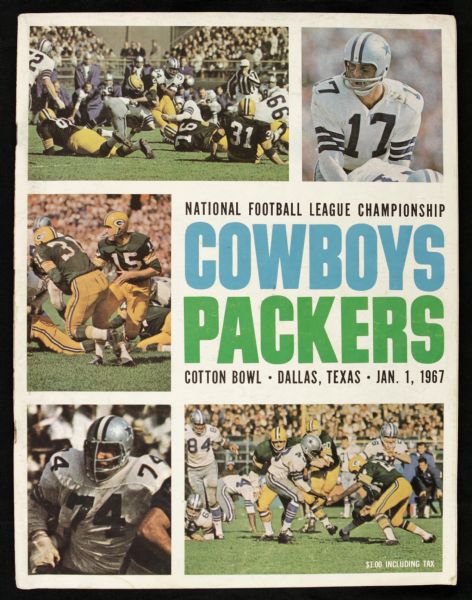 1966 NFL Championship Game Program Green Bay Packers vs. Dallas Cowboys Cotton Bowl 