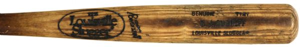 1987 B.J. Surhoff Milwaukee Brewers Rookie Year Autographed Louisville Slugger Professional Model Game Used Bat (MEARS LOA) Ex-County Stadium