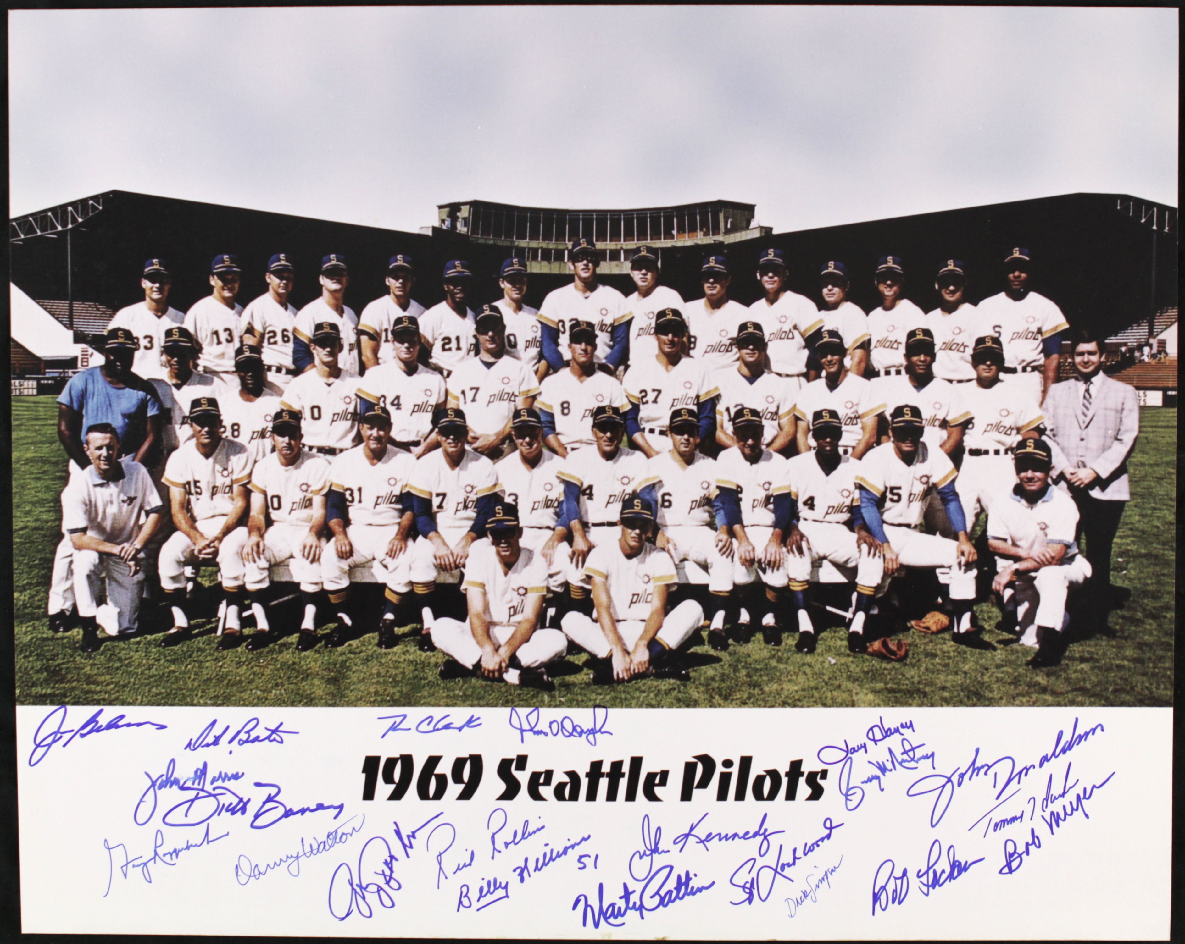 Lot Detail - 1969 Seattle Pilots Signed 16 x 20 Photo w/21 Sigs. - JSA