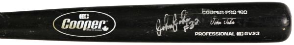 1992-93 John Jaha Milwaukee Brewers Autographed Cooper Professional Model Game Used Bat (MEARS A9.5)