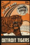 1937 Detroit Tigers Navin Field New York Yankees Scorecard - Lot of 2