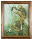 1970s Green Bay Packers 11 x 14 Oil Print Display - Lot of 2