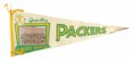 1961 Green Bay Packers World Champions Photo Pennant - Rare Style 