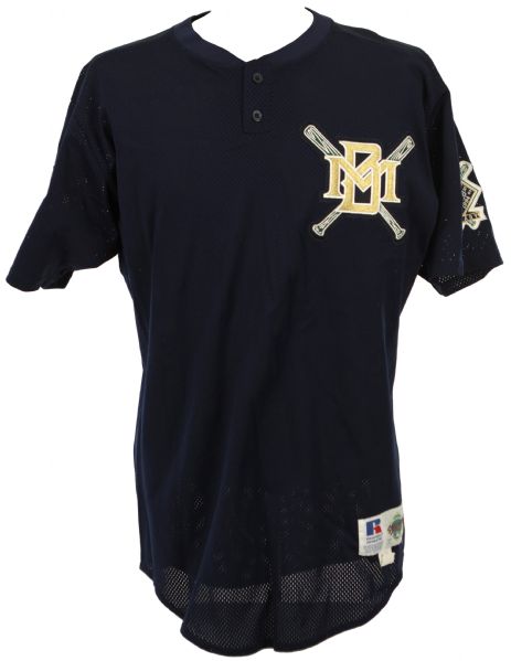 1994 David Nilsson Milwaukee Brewers Game Worn BP Jersey - MEARS LOA 