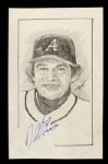 1980s John Raitt Signed Sketches  Lot of 5 w/Bill Freehan Rick Sutcliffe Darrell Evans Tim McCarver Dwight Evans