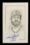 1980s John Raitt Signed Sketches  Lot of 5 w/Bill Freehan Rick Sutcliffe Darrell Evans Tim McCarver Dwight Evans
