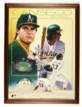 1989 Jose Canseco Oakland As Signed Sports Impressions 20" x 25 1/2" Poster Display - JSA 
