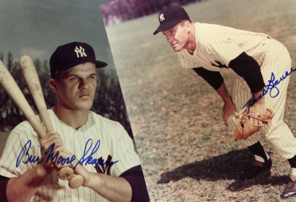 1980s Hank Bauer & Moose Skowron New York Yankees Signed 8" x 10" - JSA 