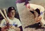 1980s Hank Bauer & Moose Skowron New York Yankees Signed 8" x 10" - JSA 
