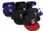 1985-96 era Professional Model Baseball Cap Collection - Lot of 8 w/As Blue Jays Angels Rangers 