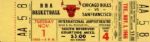 1966 Chicago Bulls vs. San Francisco Warriors  Full Ticket Inaugural Season Of Bulls