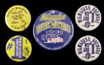 1980s Milwaukee Brewers Pinback Button - Lot of 5 World Series 