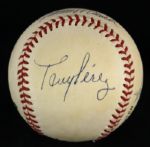 1989-93 The Big Red Machine Signed ONL (White) Baseball w/Tony Perez Joe Morgan  Johnny Bench Pete Rose - JSA 