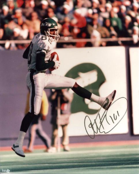 1980s Al Toon New York Jets Signed 8" x 10" Photo - MEARS LOA 
