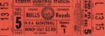 1967 Chicago Bulls vs. Cincinnati Royals Full Ticket - Big Os 37 Not Quite Enough