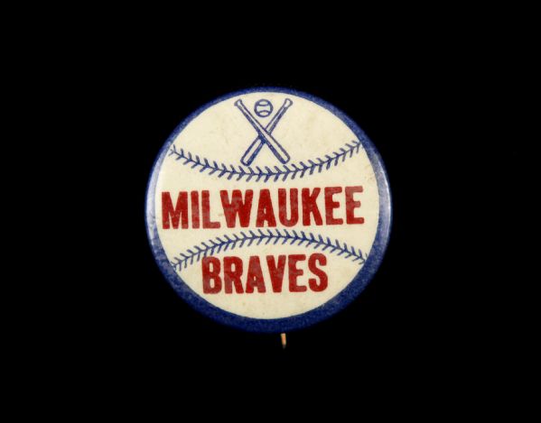 1953-63 Milwaukee Braves 1 1/4" Pinback Button 