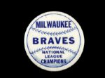 1957-58  Milwaukee Braves 1 3/4" Pinback Button - National League Champions 