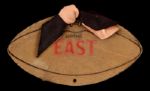 1947 Football Officals Badge "East" Engraved Made in Milwaukee 