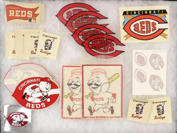 1950s-2000s Cincinnnati Reds Decal Sticker Collection (Lot of 18) 