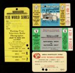 1970s Cincinnati Reds World Series NLCS & All Star Game Ticket & Press Credential (Lot of 4) 